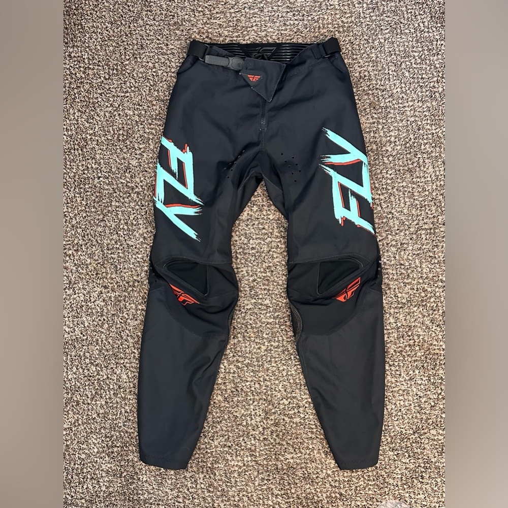 Fly Racing Black and Teal Pants